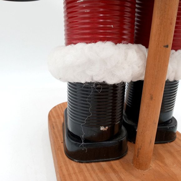 Christmas Folk Art Tin Man Santa Sculpture Wizard Of Oz Assemblage Robot Vintage - Picture 15 of 16